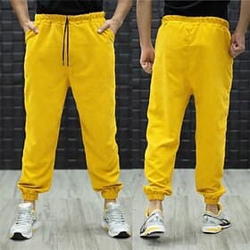 Men's Sweatpants Joggers Trousers Corduroy Pants Drawstring Pocket Elastic Waist Plain Comfort Breathable Full Length Daily Outdoor Holiday Vacation Fashion Bl