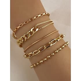 Women's Christmas Alloy Bracelets Set – Stylish and Elegant, Multiple Designs in Gold and Silver, Perfect for Holiday Gifts and Festive Occasions