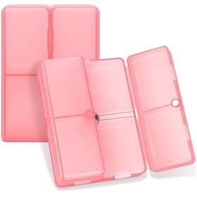 Daily Pill Organizer, 7 Compartments Portable Pill Case Travel Pill Organizer,[Folding Design] Pill Box for Purse Pocket to Hold Vitamins,Cod Liver Oil,Supplem