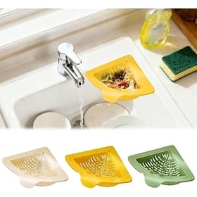 2pcs Magnetic Sink Drain Basket - Collapsible Heavy-Duty Plastic Kitchen Strainer with Punch-Free Twist-Open Bottom, Strong Magnetic Lock  Dishwasher