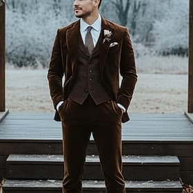 Herren Smokings Samtanzug Strandhochzeit Frühlingshochzeit Schwarz Burgunderrot Frühling  Sommer Anzug Gekerbtes Revers Geschäftlich Formell Einfarbig Figurbet