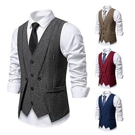 Rétro Vintage Années Folles Années 1920 Veste Gatsby le Magnifique Gangster Déguisement Homme Halloween Carnaval Mascarade Soirée  Fête Adulte Gilet