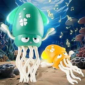 Poulpe dansant électrique pour enfants, jouet pour jouer sur le ventre avec lumières et musique, jouet interactif pour bébés et jeunes enfants de 3 à 8 ans (ga