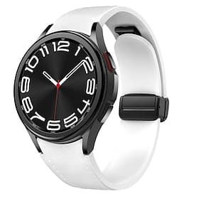 Watch Band for Samsung Galaxy Watch 7/6/5/4  40/44mm, Watch 5 Pro 45mm, Watch 6 Classic 43/47mm, Watch 4 Classic 42/46mm Silicone Genuine Leather Replacement