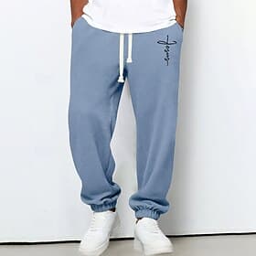 Homme Joggings Pantalon Jogger Pantalons Pantalon gaufré Cordon de serrage Avec Poches Taille Élastique Croix Confort Doux Quotidien Extérieur Fête Mode Style