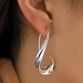 1 Pair Earrings For Women's Daily Street Alloy Monogram Fashion