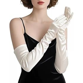 Terylene Knee-Length Glove Elegant / Vintage Style With Pure Color Wedding / Party Glove