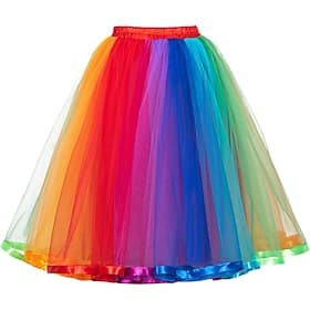 Petticoat Hoop Skirt Tutu Under Skirt Retro Vintage 1980s Adults' Women's Masquerade Mardi Gras Prom Party Evening Wear Bachelorette Party Dress Up