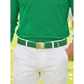 Men's Canvas Belt, Multi-Color Fabric with Sleek Silver Buckle, Perfect for St. Patrick's Day, Carnival, and Daily Wear, Adjustable and Stylish