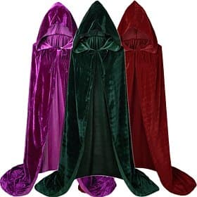 Retro Vintage Punk  Gothic Medieval Hooded Cloak Shawls Witch Ranger Elven Solid Color Fancy Dress Men's Women's Viking Walpurgis Night Halloween Carnival Masq