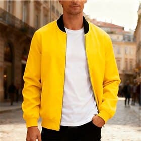 Homme Veste Légère Vest Bomber Veste Décontractée Occasionnel Quotidien Léger Avec Poches Printemps Automne Uni Streetwear Élégant Col montant Régulier Bleu No