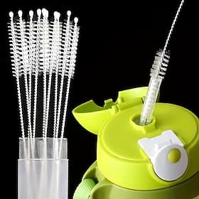 5/10PCS Straw Cleaning Brush Stainless Steel Tube Cleaning Brush Long-Handled Straw Brush Suitable for Water Bottles and Gaps Multi-Functional Kitchen Cleaning