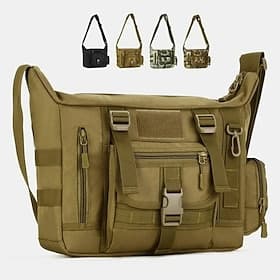 Waterproof Tactical Military Multi-Pocket Crossbody Bag Large Capacity Messenger Bag Travel Bag for Men, Shoulder and Sling Style
