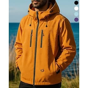 Men's Windbreaker Softshell Jacket Hiking Jacket Outdoor Waterproof Windproof Hiking Outfits Hiking Clothes Spring Autumn / Fall Top Camping / Hiking / Caving