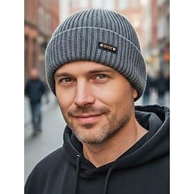 Men's Knit Beanie Hat, Soft Ribbed Winter Cap in Multiple Colors, Casual Outdoor Style, Warm Comfortable Headwear for Men, Ideal for Outdoor Activities  Everyd