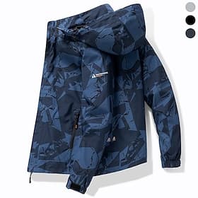 Men's Windbreaker Hiking Jacket Rain Coat Outdoor Waterproof Windproof Hiking Outfits Hiking Clothes Spring Autumn / Fall Top Camping / Hiking / Caving Running