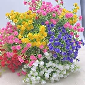 100PCS Realistic Artificial Breathing Flowers, Lifelike Plastic Flower Decorations for Valentine's Day, Wedding, Gift Boxes  Special Occasions