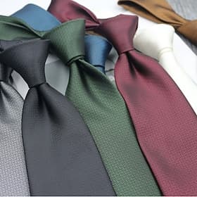 Men's Ties Knitwear Daily Formal Ribbed Cool Casual Solid Color Textured Casual Daily Business