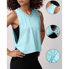 Women's Solid Colored Track Top Running Vests Trackshirt Summer Spring Patchwork Sleeveless Breathable Gym Running Yoga Black Ivory Pink Sportswear Activewear