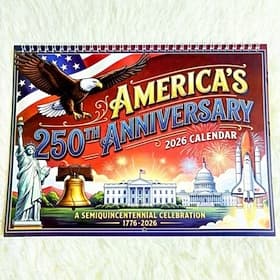 America's 250th Anniversary 2026 Calendar Patriotic Semiquincentennial Wall Calendar, USA Independence 1776–2026 Commemorative Decoration
