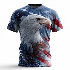 4th of July 2026 250th Memorial Day Patriotic Patriot Graphic American Flag Short Sleeve T-Shirt