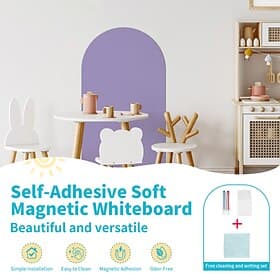 Magnetisk veggklistremerke for barn magnetisk krittavle klistremerke magnetisk tavle til vegg avskalles og limes selvklebende tavle multifunksjonell til lekero