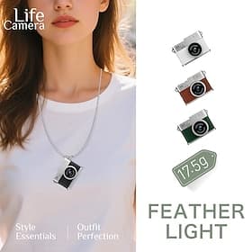 Mini Keychain Camera - 1080P FHD Mini Retro Digital Camera - Tiny Portable Small Cameras Vintage Compact Micro Cameras - Pocket Video Recorder  OTG Adapters Fo