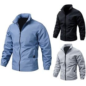 Men's Bomber Jacket Windbreaker Hiking Jacket Outdoor Waterproof Windproof Hiking Outfits Hiking Clothes Spring Autumn / Fall Top Camping / Hiking / Caving Run