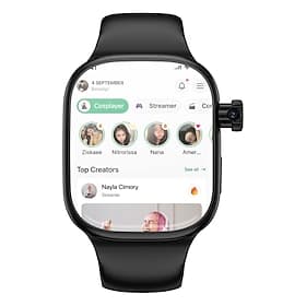 XH018 Smart Watch 2.06 inch 4G LTE Cellular Smartwatch Phone Pedometer Call Reminder Sleep Tracker Compatible with Android iOS Unisex GPS Hands-Free Calls Medi
