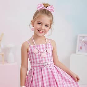 Doll Dress Cosplay Costume Gloves Retro Vintage Hot Pink for Girls' Kid's Children's Day Masquerade
