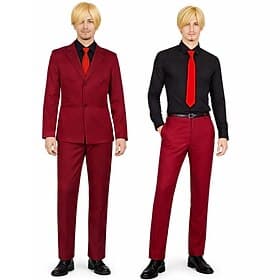 Ocean Adventurer Sanji Proud Chef Anime Cosplay Costume Outfits Cosplay Suits Halloween Carnival Masquerade Coat Shirt Pants For Men's Teen Adults'
