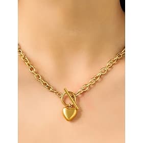 1PC Pendant Necklace Necklace For Women's Daily Street Gift Stainless Steel Love
