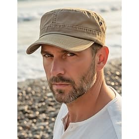 Men's Cotton Military Cap, Available in Multiple Colors, Perfect for Vacation and Casual Daily Wear