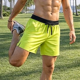 Men's Running Shorts Athletic Shorts Sports Shorts Drawstring Zipper Back Pocket Shorts Daily Outdoor Sport Summer Quick Dry Moisture Wicking Breathable Gym Wo