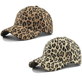 Unisex Baseball Cap khaki Coffee Cotton Leopard Print Graphic Ugly Fashion Casual Casual Daily Outdoor Leopard Print Sun Protection Sunscreen