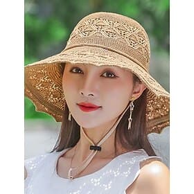 Women's Hat Sun Hat Sun Protection Breathable Daily Outdoor Street Flower Pure Color