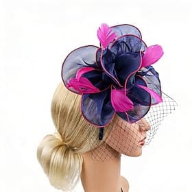 Fascinators Organza Feathers Wedding Birthday Elegant Vintage Cute With Feather Tulle Headpiece Headwear