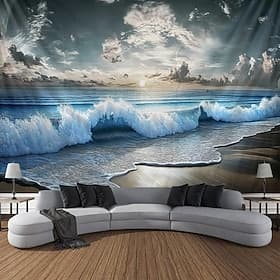 arazzo Striscioni Coperta Spiaggia 3D Camera da letto Soggiorno Dormitorio Stanza per adolescenti Dormitorio universitario Portico a muro Arredamento per la ca