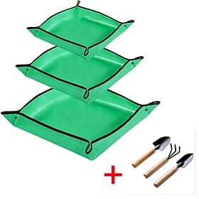 6pcs Heavy-Duty Waterproof Folding Garden Mat with 3 Thickened Plant Care Cloths  3 Foldable Mats, Suitable for Indoor/Outdoor Use, Gardening, Repotting, Bonsa