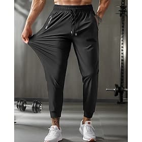 Men's Athletic Pants GYM Pants Running Pants Training Athletic Daily High Stretch Comfortable Breathable Drawstring Pocket Elastic Waist Plain Full Length Spor