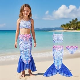 Sirène Princesse Robe Maillots de bain Film Cosplay for Fille Enfant Mascarade Soirée Fête Festival