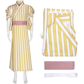Ocean Adventurer Straw Hat Pirate Anime Outfits Cosplay Suits Kimono Halloween Vacation Anime Expo Belt Costume For Men's Adults