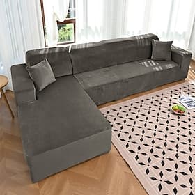 1 2 3 4 Seater Stretch Sofa Covers,Sectional Sofa L Shape Sofa Slipcover,Couch Covers Chaise Lounge Cover Furniture Protector for Living Room