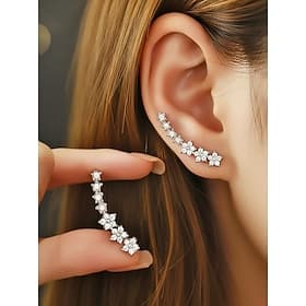 Women's Boho Alloy Flower Earrings, Elegant and Fashionable, Gold and Silver Options, Lightweight and Stylish, Perfect for Vacation, Travel, Daily Wear and Cas