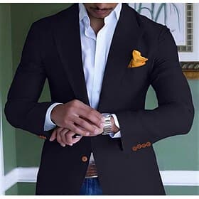 Homme Blazer en lin Manteau de sport Col de fermeture Mode Occasionnel Couleur Unie Bleu Violet Vert Coupe sur mesure à boutonnage simple à 2 boutons