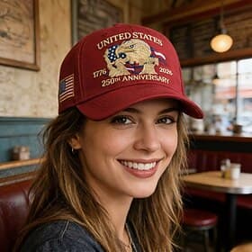 Unisex 250th/independence Hat Baseball Cap Portable Breathable Daily Outdoor Street Embroidery Flag