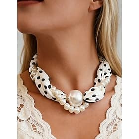 Foulard magnétique pour femme en polyester et fausses perles, design multicolore tendance, idéal au quotidien, en voyage et en vacances