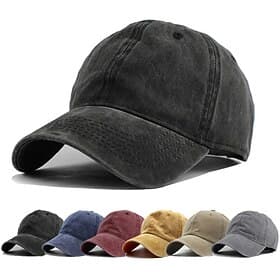 Men's Baseball Cap Sun Hat Trucker Hat Blue Black Polyester Adjustable Fashion Streetwear Casual Daily Outdoor Vacation Plain Sun Protection Sunscreen Breathab