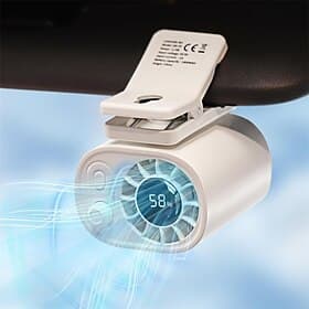 Ventilateur à pince avec affichage LED, 100 vitesses réglables, batterie rechargeable USB 1800 mAh, mini ventilateur portable pour un rafraîchissement personne