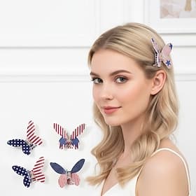 250th Anniversary USA Hair Accessories Vintage Adults' Women's 4th of July Casual Party Dress Up